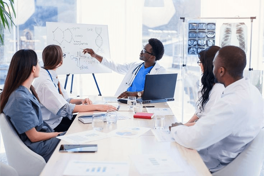 Healthcare professionals in hospital